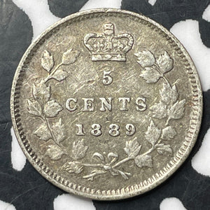 1889 Canada 5 Cents Lot#JM8395 Silver! Nice! Key Date!