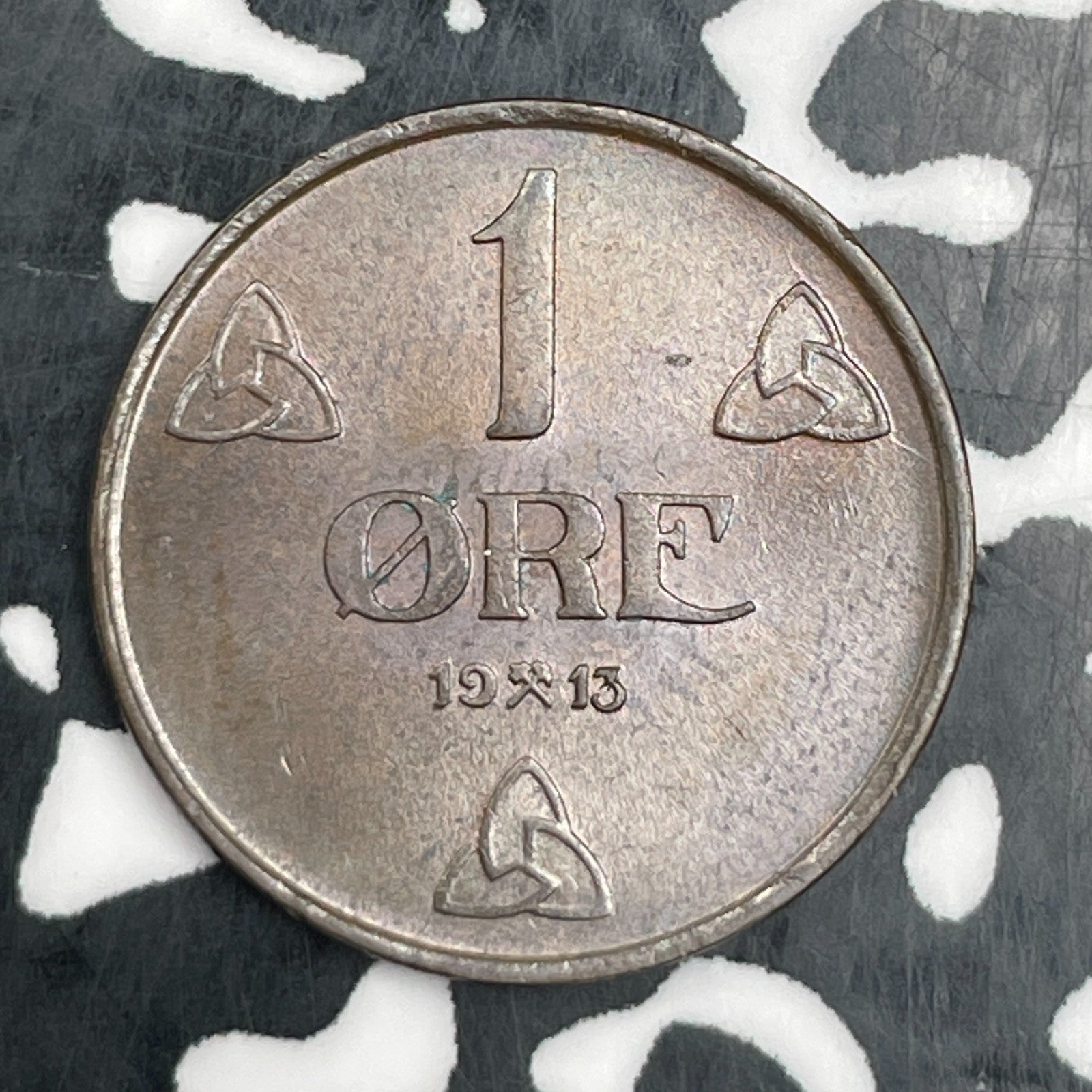 1913 Norway 1 Ore Lot#N2178 High Grade! Beautiful!