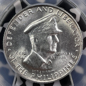 1947-S Philippines MacArthur 50 Centavos PCGS MS65 Lot#G9193 Silver! Gem BU!