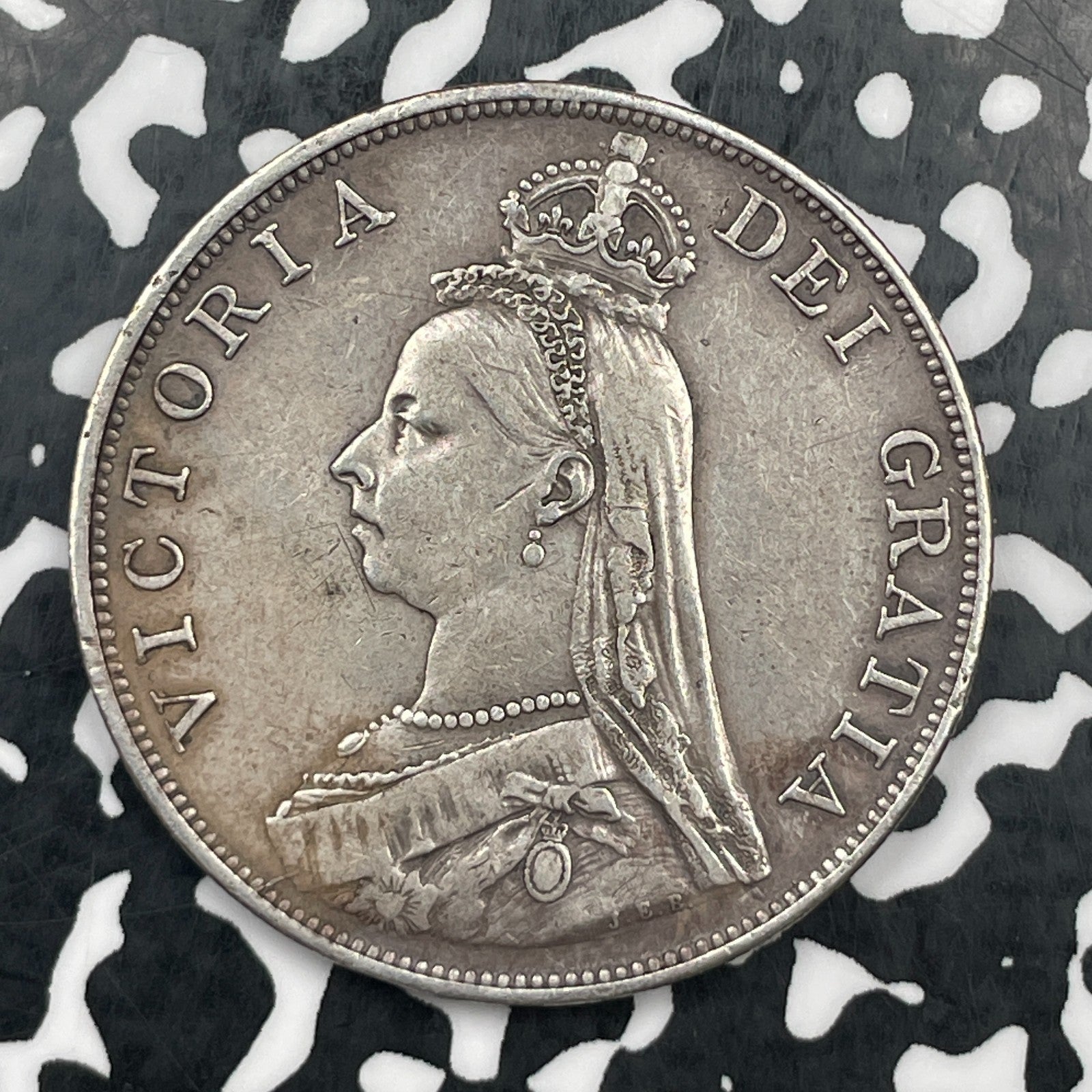 1890 Great Britain Victoria Double Florin Lot#JM1855 Large Silver!