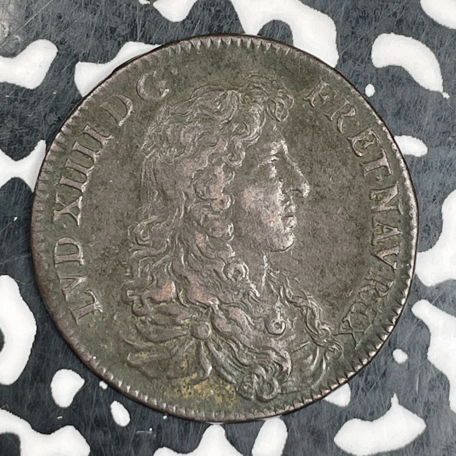 1666 France Louis XIV Chamber Aux Deniers Jeton Lot#N1662
