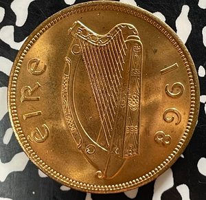 1968 Ireland 1 Penny Lot#T4270 High Grade! Beautiful!