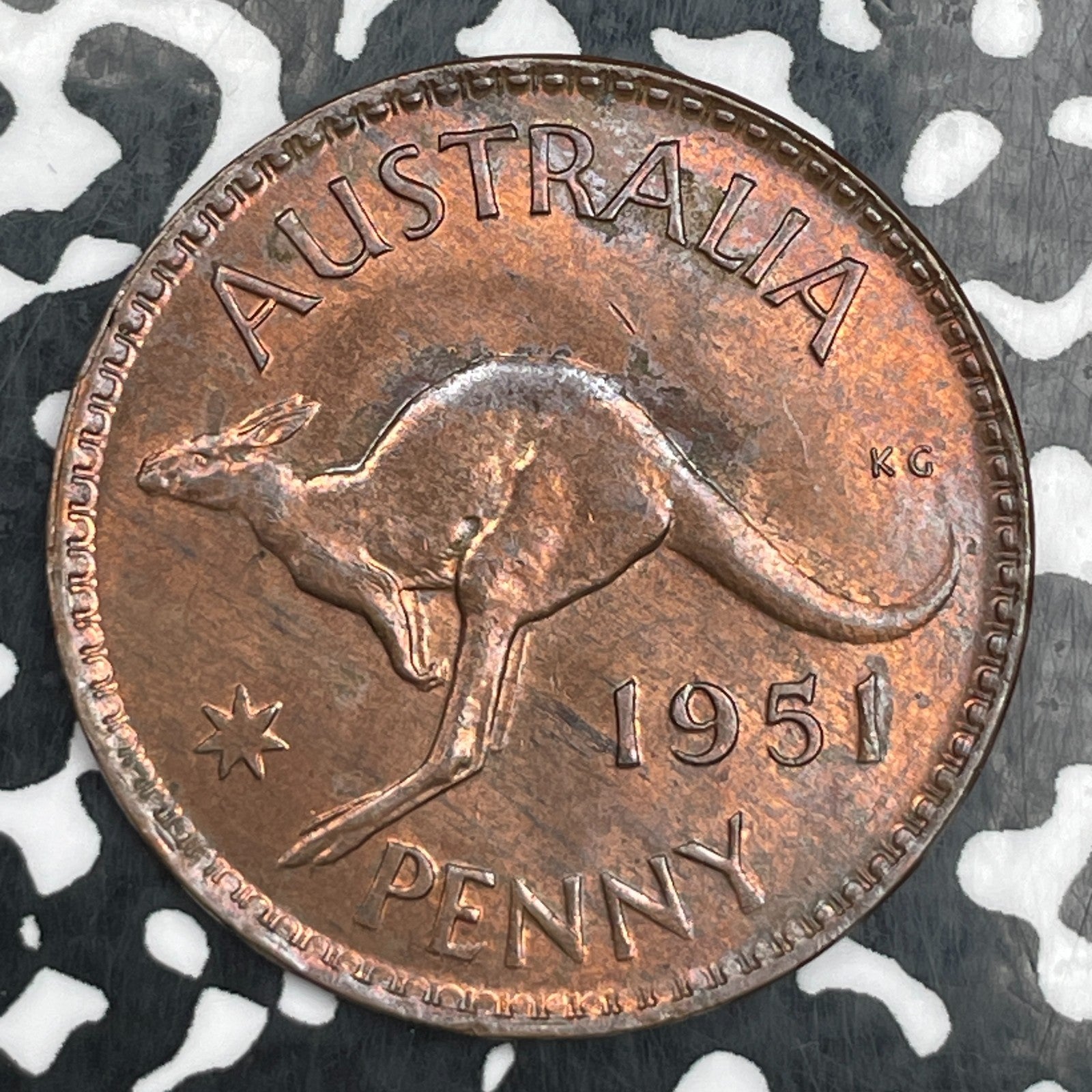 1951 Australia 1 Penny Lot#N1907 High Grade! Beautiful!