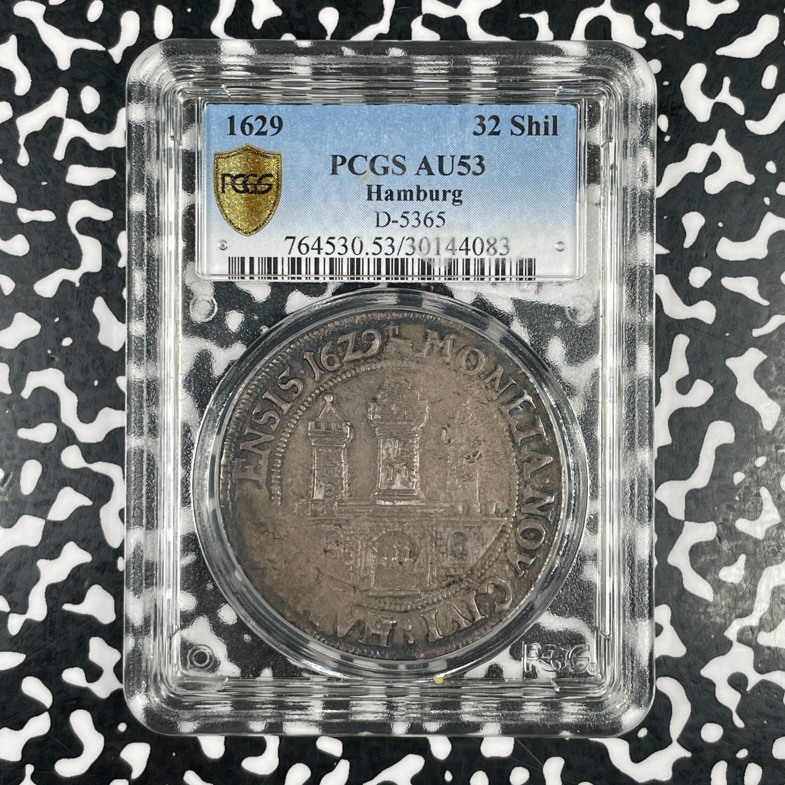 1629 Germany Hamburg 32 Schilling PCGS AU53 Lot#G4019 Large Silver! D-5365