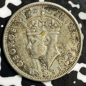 1942-S Fiji 1 Shilling Lot#E4409 Silver!