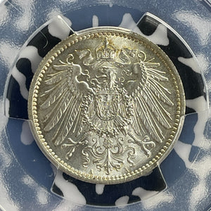 1915-A Germany 1 Mark PCGS MS67 Lot#G1082 Silver! Gem BU! J-17