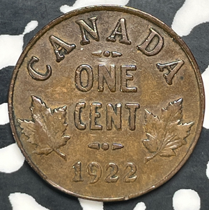 1922 Canada Small Cent Lot#C0288 Key Date! Damaged