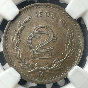 1906-Mo Mexico 2 Centavos NGC MS61BN Lot#G9045 Nice UNC!