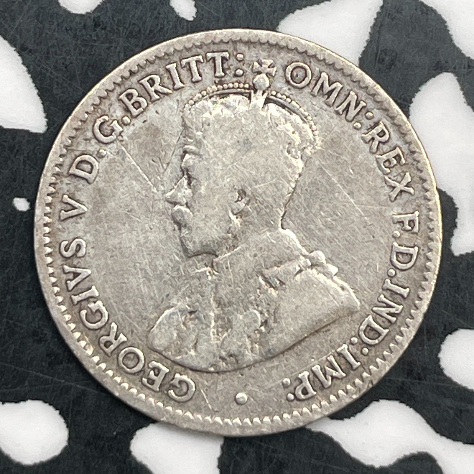 1919-M Australia 3 Pence Threepence Lot#F5375 Silver!
