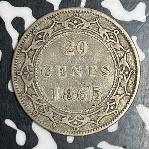 1865 Newfoundland 20 Cents Lot#T6012 Silver!