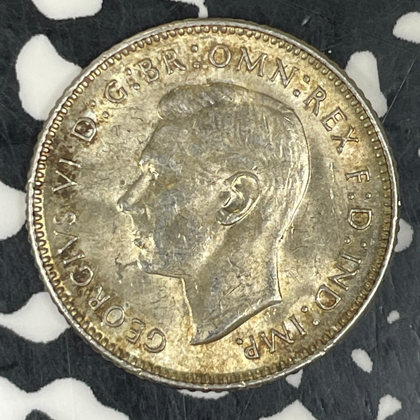 1943-D Australia 6 Pence Sixpence Lot#C8616 Silver! High Grade! Beautiful!