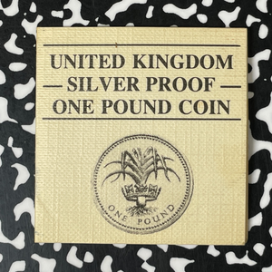 1985 Great Britain £1 Pound Lot#B2522 Silver! Proof! W/ Box & C.O.A.