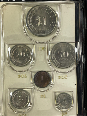 1969 Singapore 6x Coin Mint Set Lot#B2179 With Case & C.O.A.