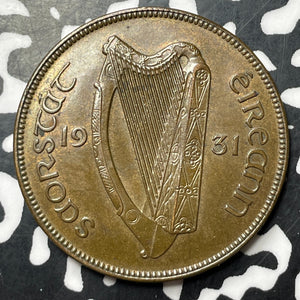 1931 Ireland 1 Penny Lot#MK284 Nice!