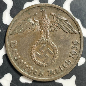 1939-F Germany 2 Pfennig Lot#E7954