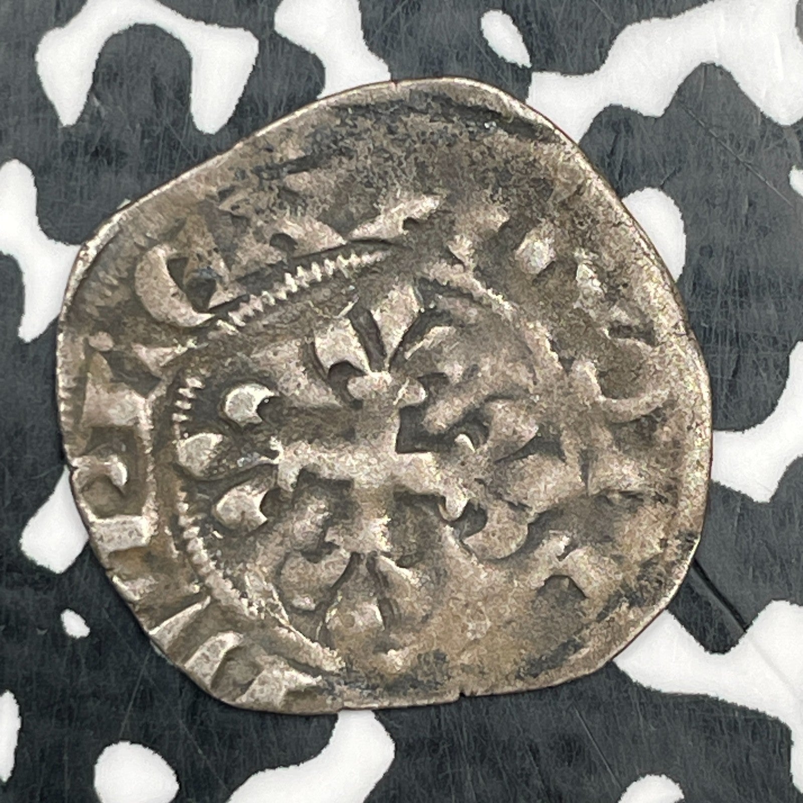 (1306-1343) Italy Naples Rubert I AR Carlino Lot#N0880 Silver!