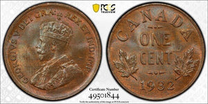 1932 Canada Small Cent PCGS MS64BN Lot#G8028 Choice UNC!