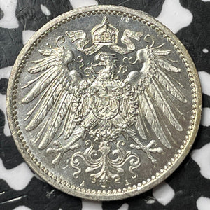 1914-A Germany 1 Mark Lot#D6848 Silver! High Grade! Beautiful!