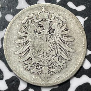 1874-C Germany 1 Mark Lot#D7955 Silver!