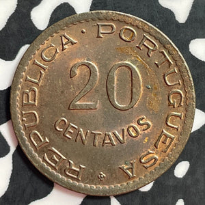 1948 Angola 20 Centavos Lot#E7605 High Grade! Beautiful!