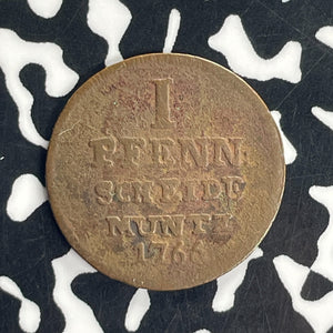 1766 Germany Paderborn 1 Pfennig Lot#T8609