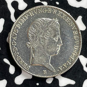 1848-B Hungary 10 Krajczar Lot#JM9839 Silver! High Grade! Beautiful! KM#421