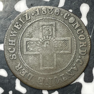 1830 Switzerland Freiburg 5 Rappen Lot#T2222