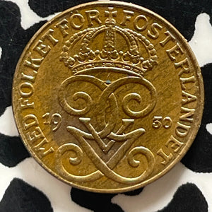 1930 Sweden 1 Ore Lot#T4257 Nice!