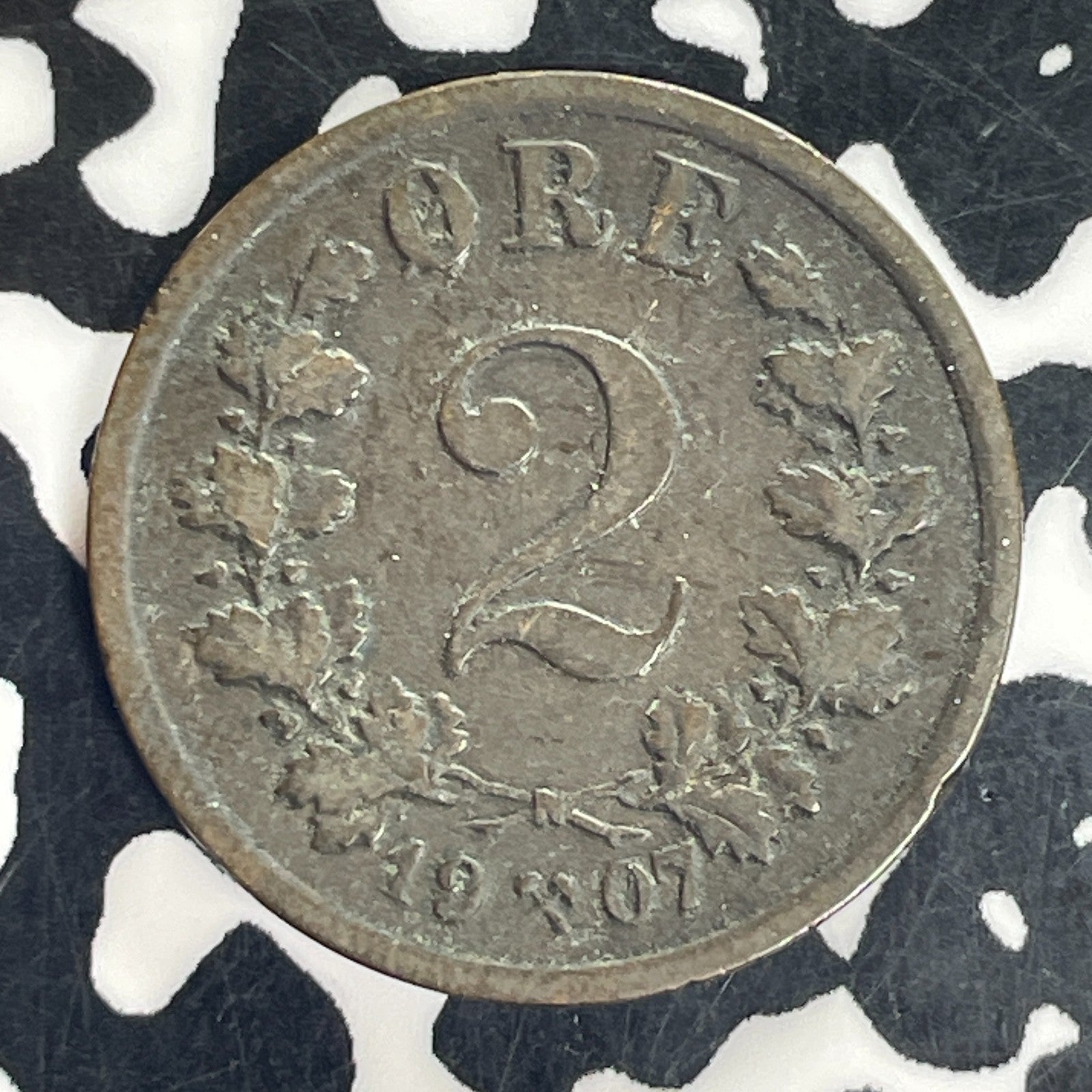 1907 Norway 2 Ore Lot#C5055