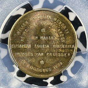 1878 Netherlands Prince Henry & Elisabeth Marriage Medal PCGS MS64BN Lot#G081