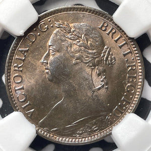 1886 Great Britain Farthing NGC MS64BN Lot#G7240 Choice UNC!