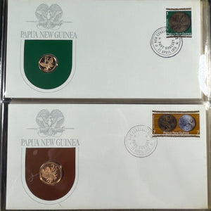 1975 Papua New Guinea 8x Coin/FDC Proof Set Lot#B2197 Silver! With Case & C.O.A.