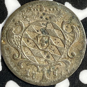 1751 Germany Bavaria 1 Kruezer Lot#D8791 Silver!