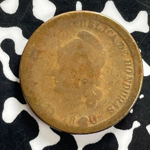 1880 Honduras 1 Centavo Lot#JM0194 Very Scarce! KM#40, Low Grade