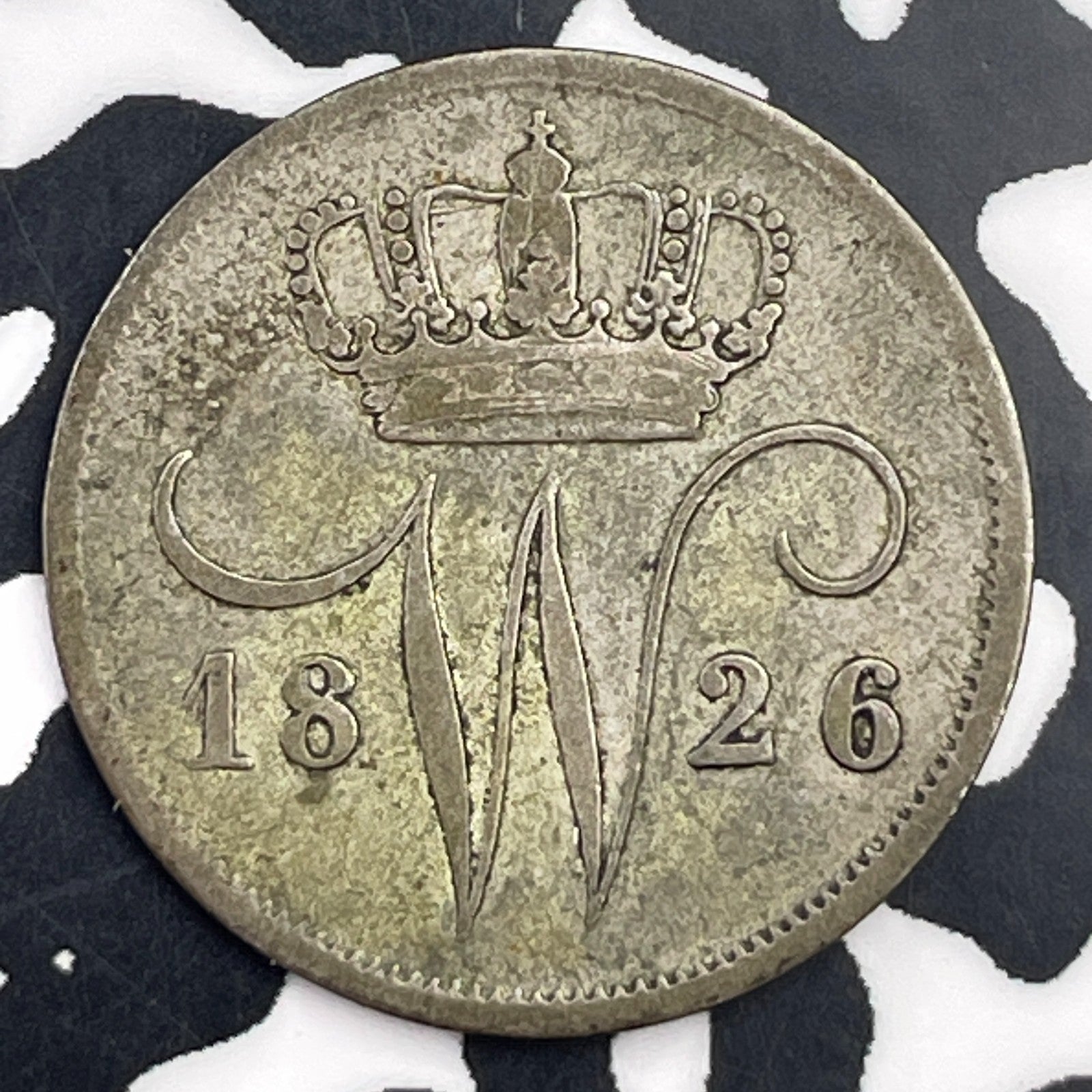 1826 Netherlands 10 Cents Lot#C1815 Silver!