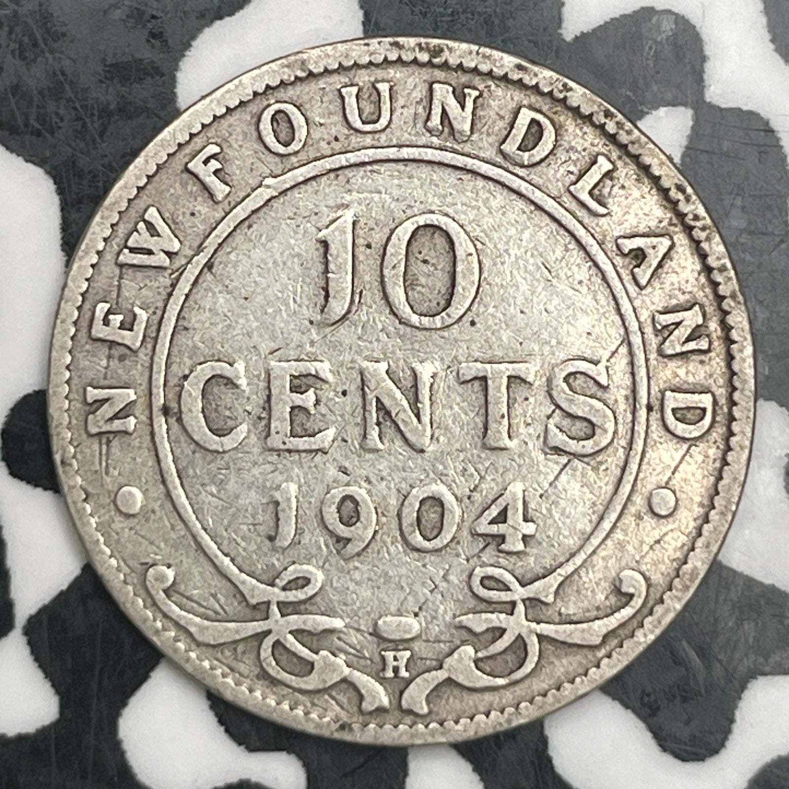 1904-H Newfoundland 10 Cents Lot#F7237 Silver!