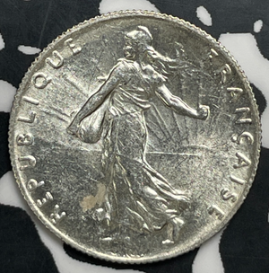 1918 France 50 Centimes Lot#C0324 Silver! High Grade! Beautiful!