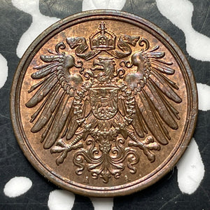 1913-A Germany 1 Pfennig Lot#E8878 High Grade! Beautiful!