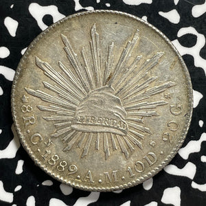 1889-Cn AM Mexico 8 Reales Lot#JM9926 Large Silver! High Grade! Beautiful!