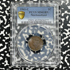 1941-C Newfoundland Small Cent PCGS MS62BN Lot#G1004 Nice UNC!