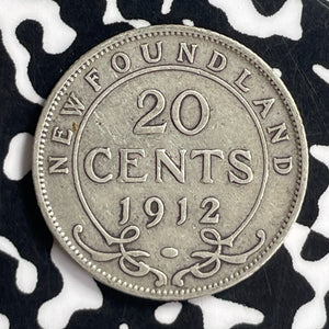 1912 Newfoundland 20 Cents Lot#T6922 Silver!