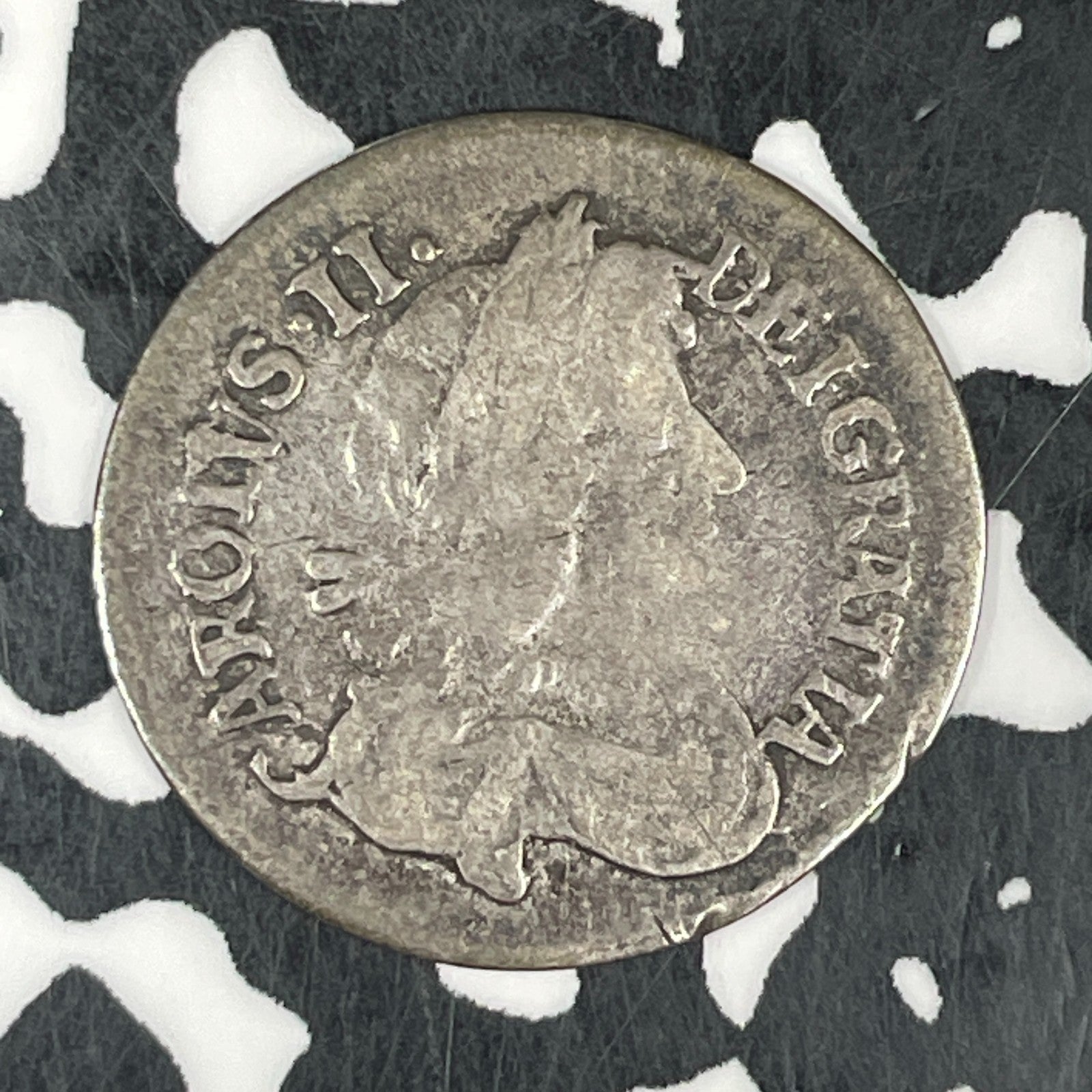 1679 Great Britian Charles II 3 Pence Threepence Lot#JM0446 Silver!