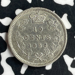 1858 Canada 10 Cents Lot#JM9673 Silver! Nice!