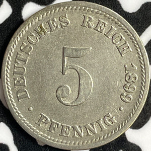 1899-D Germany 5 Pfennig Lot#D8247