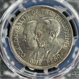 1936-M U.S. Philippines Roosevelt-Quezon 1 Peso PCGS MS64 Lot#G771 Silver!
