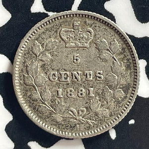 1881-H Canada 5 Cents Lot#T7812 Silver!