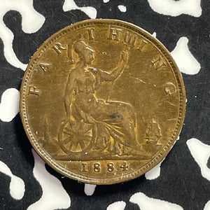1884 Great Britain Farthing Lot#T9564