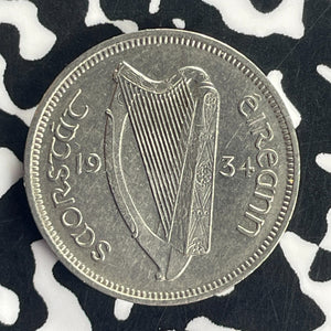 1934 Ireland 6 Pence Sixpence Lot#T8695 Nice!