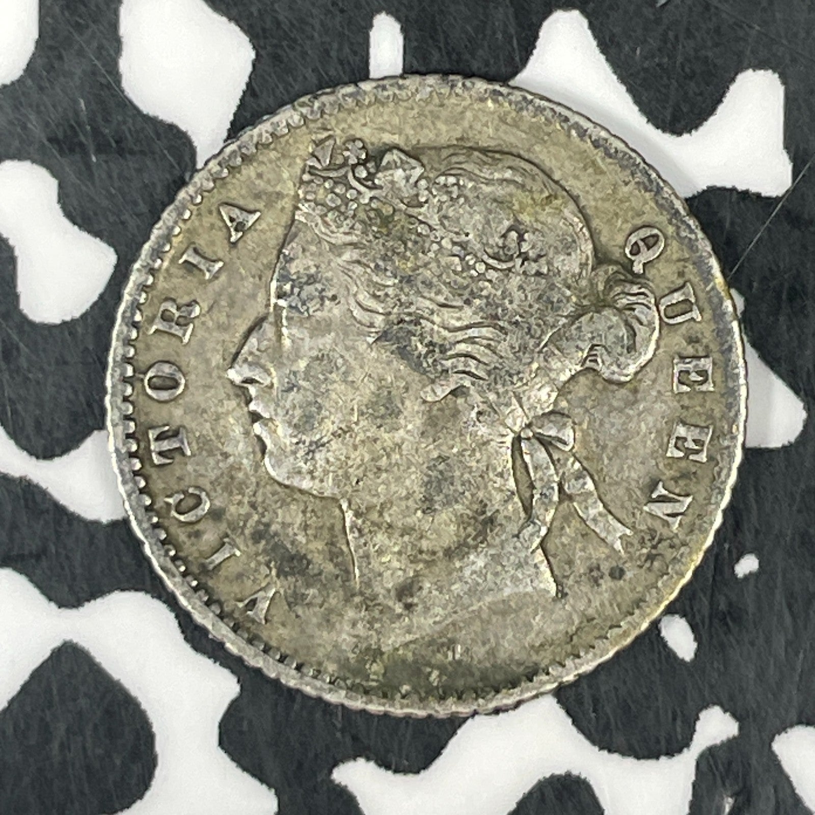 1872-H Straits Settlements 10 Cents Lot#JM0422 Silver! Nice! Scarce!