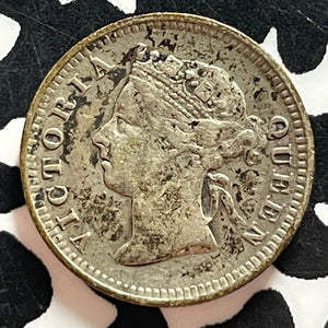 1891 Straits Settlements 5 Cents Lot#T4764 Silver!